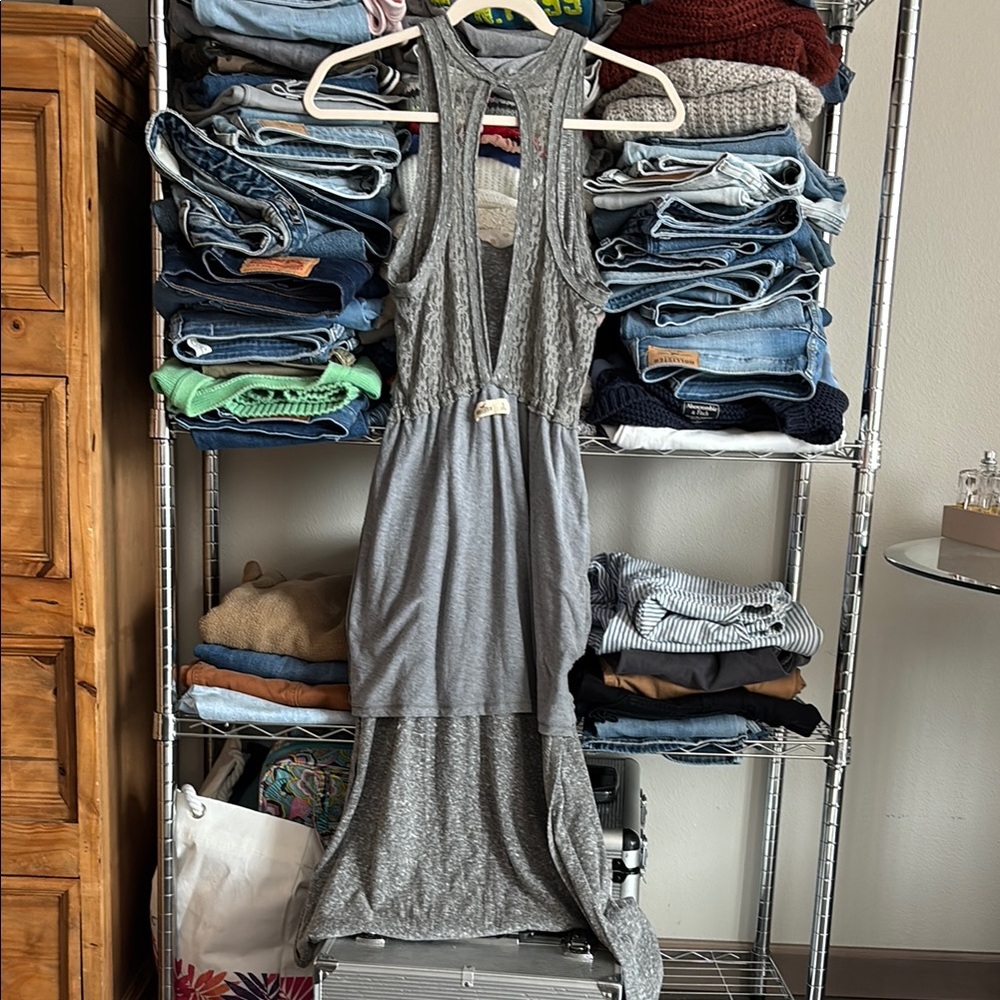 Hollister Gray Sleeveless Dress